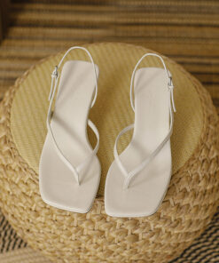 Alternative view of Soft Leather Square Toe High Heel Sandals For Women Summer