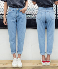 High waist slimming harem jeans