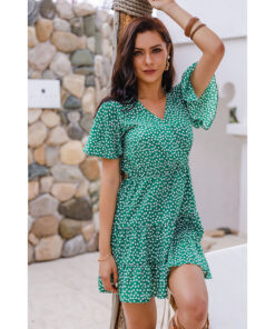 Alternative view of V-neck Printed Dress Women