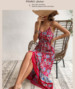 Alternative view of Printed Dress Sling Dress Women