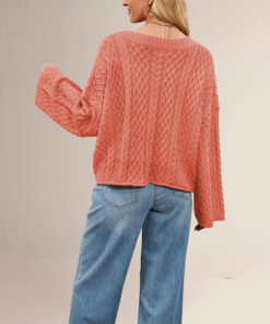 Alternative view of Solid Color Knitted Cardigan