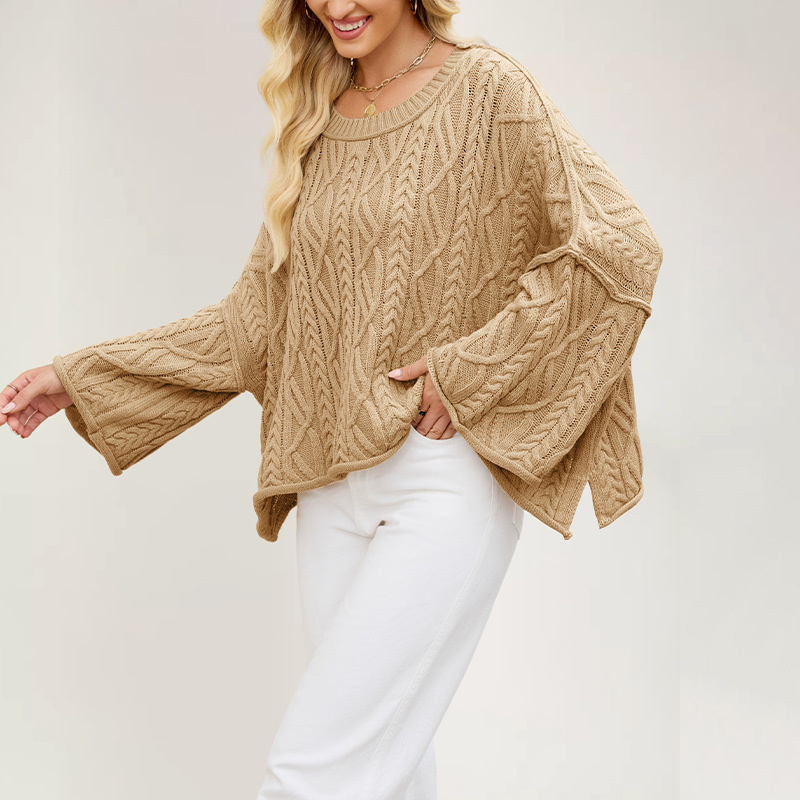 O-neck Solid Color Sweater