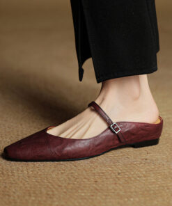 Alternative view of Summer New Women's Closed Toe Cowhide Slippers