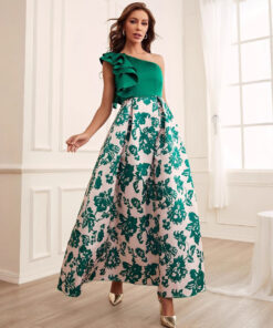 Elegant Digital Printing Dress Women