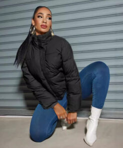 Alternative view of Short Thickened Small Turn-down Collar Coat