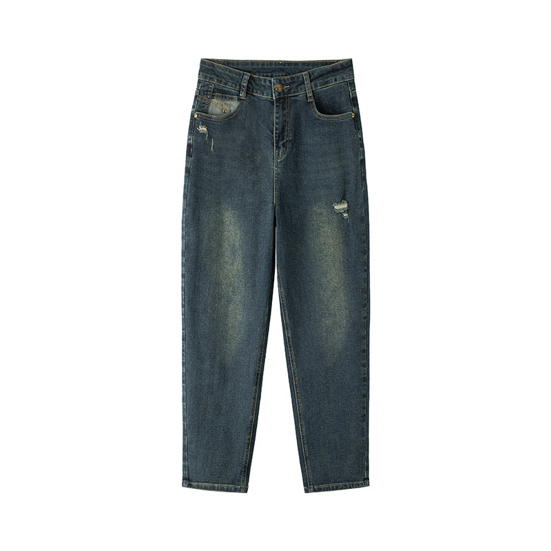 Water Washed Hole Harem Jeans - Image 5