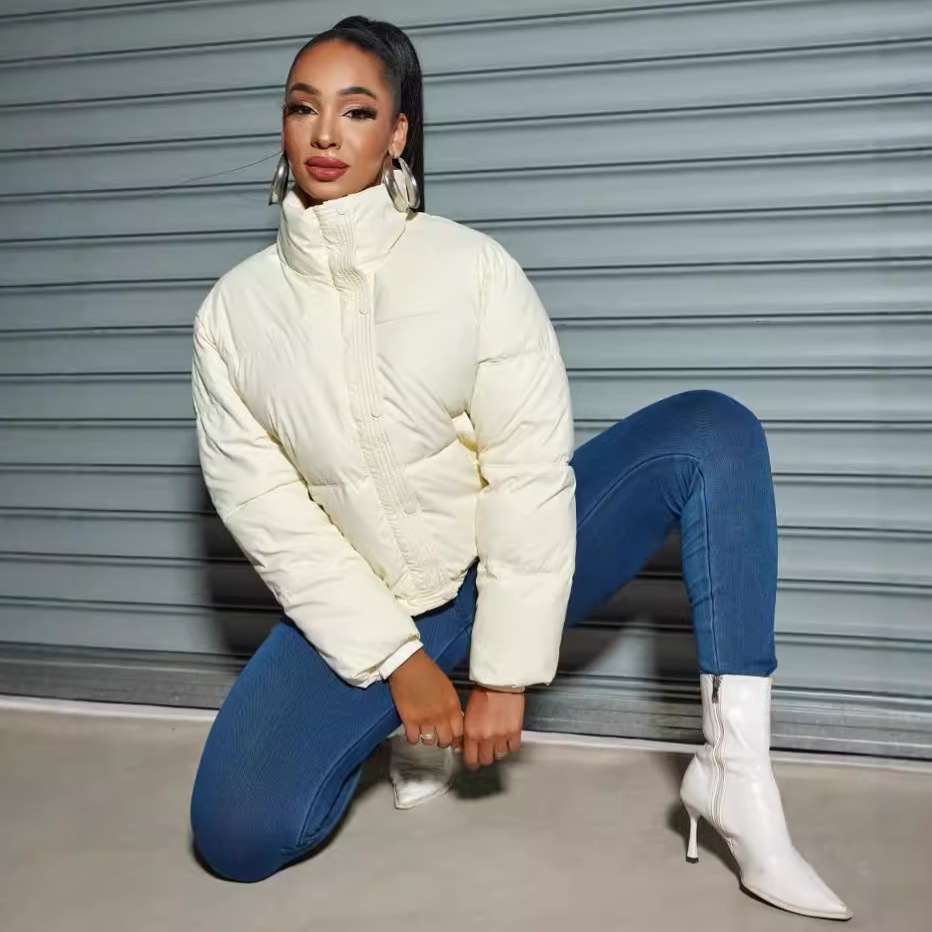 Short Thickened Small Turn-down Collar Coat - Image 4