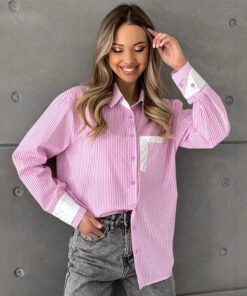 Oversize Loose Striped Blouse For Women