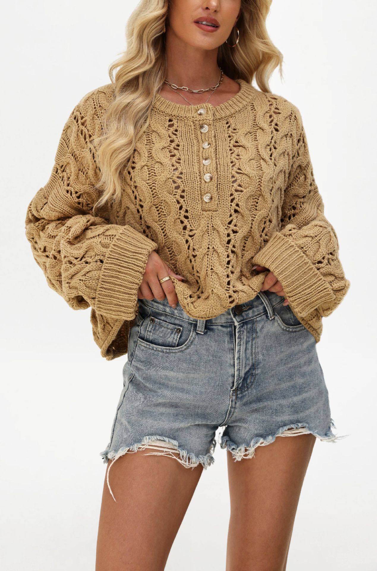 Solid Color Sweater - Image 7