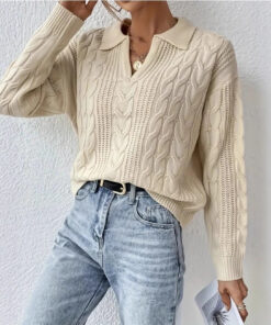 Alternative view of Women's Twist Thread Knitted Vest Solid Color Top