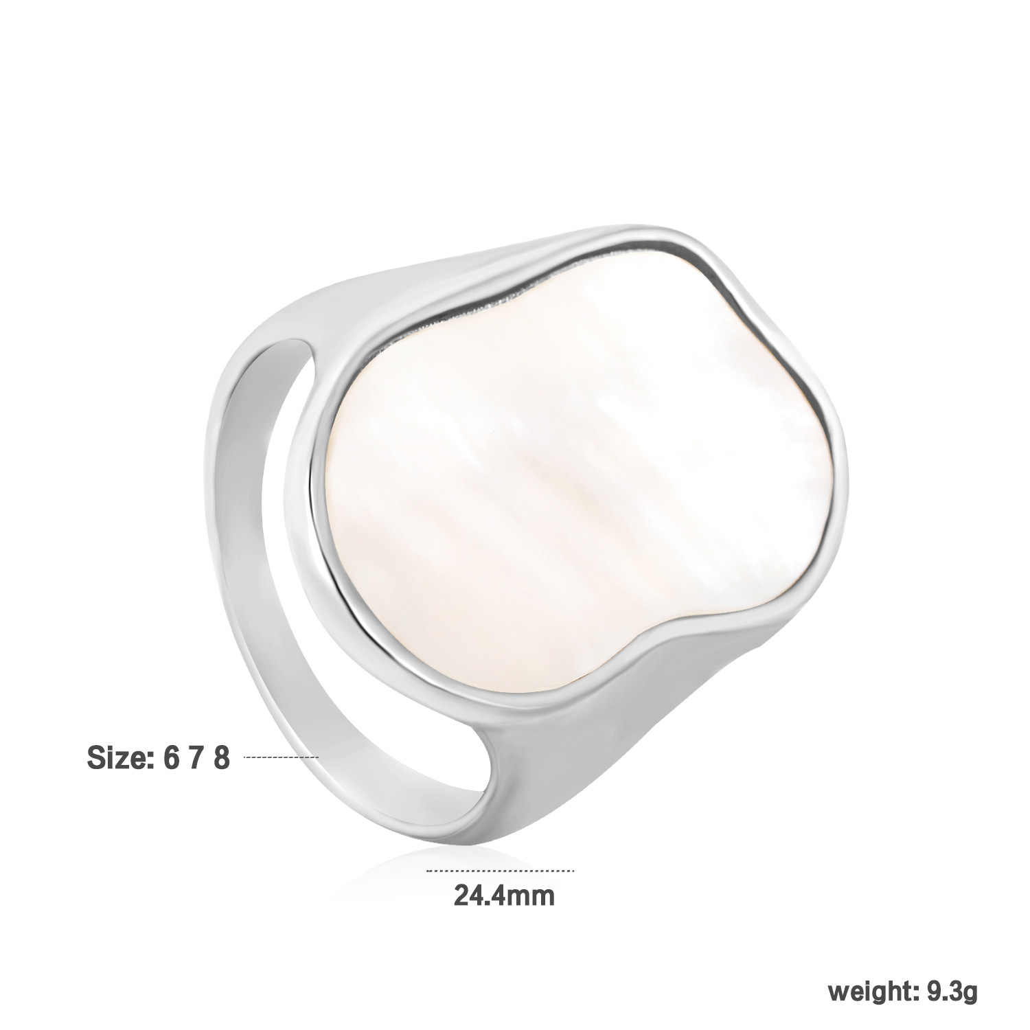 White Shell Ring - Image 3