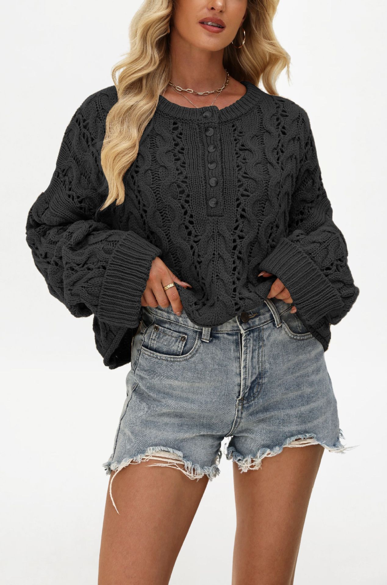 Solid Color Sweater - Image 9