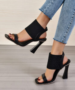 Sexy High Heel Elastic Strap Sandals For Women
