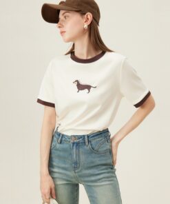Alternative view of Retro Short Sleeve T-shirt Contrast Color