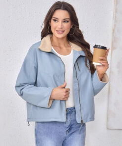 Velvet Stand Collar Cotton-padded Coat