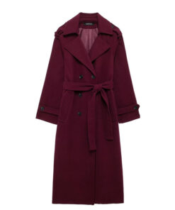Women Double-breasted Woolen Coat