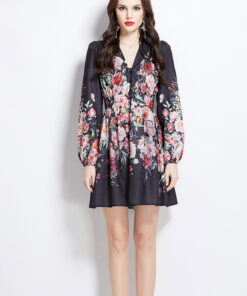 French Retro Fashion Dress Women