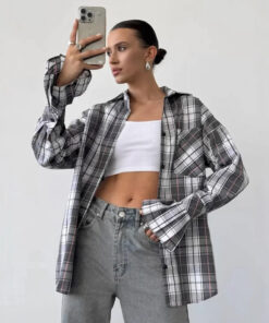 Design Plaid Casual Cotton Loose Shirt